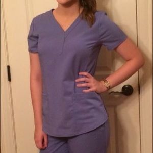 Healing Hands Purple Label Periwinkle Scrub Top